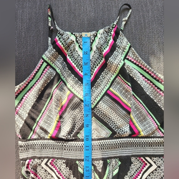 Dynamite High Neck Adjustable Strap Maxi Dress Bandana Style Print Size Medium - Picture 11 of 13